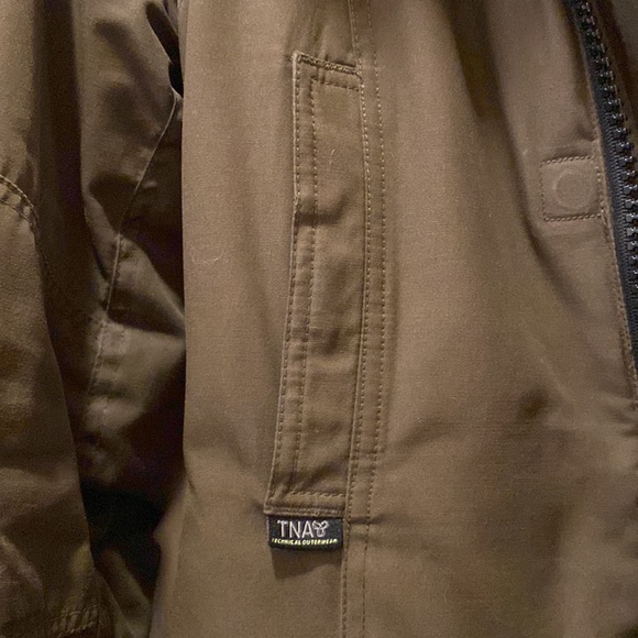 TNA Dark Olive Green Bancroft Parka Winter Ski Jacket - Picture 7 of 16